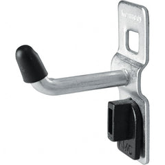 Kennedy - 1/4" Diam, 1" Long Single Vertical End Pegboard Hook - Steel - Exact Tooling