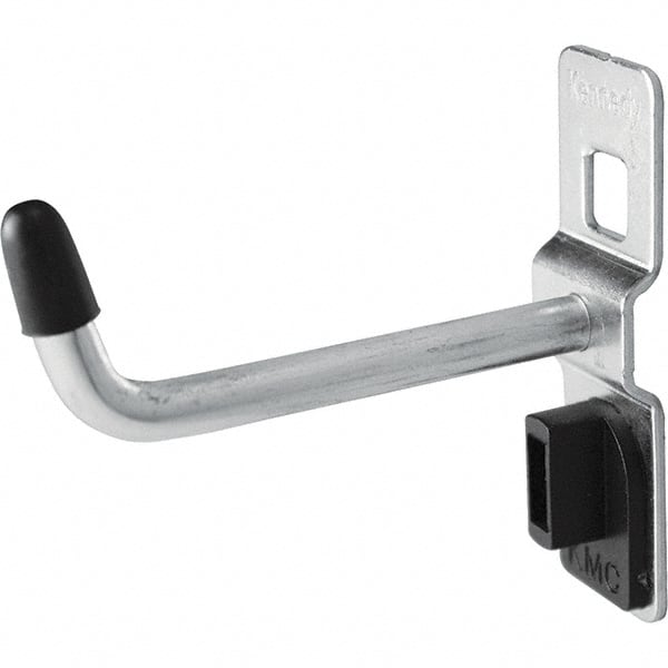 Kennedy - 1/4" Diam, 2" Long Single Vertical End Pegboard Hook - Steel - Exact Tooling