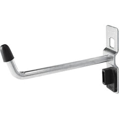 Kennedy - 1/4" Diam, 2-11/16" Long Single Vertical End Pegboard Hook - Steel - Exact Tooling
