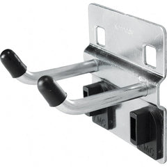 Kennedy - 1" Long Double Vertical End Pegboard Hook - Steel - Exact Tooling