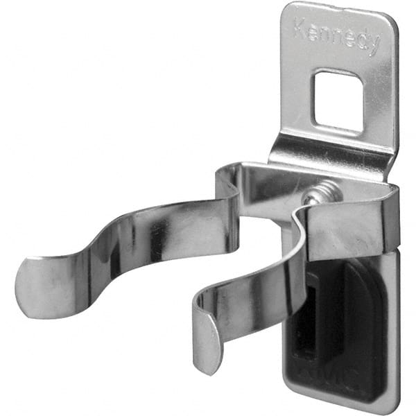 Kennedy - 1" Diam, Single Spring Clip Pegboard Hook - Steel - Exact Tooling