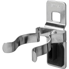 Kennedy - 1" Diam, Single Spring Clip Pegboard Hook - Steel - Exact Tooling