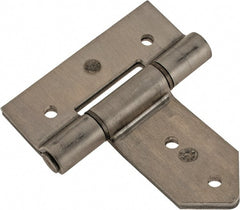 Made in USA - 3-3/4" Long x 2" Wide, Hinge - Aluminum, Brushed Finish - Exact Tooling
