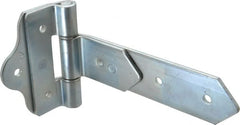 Made in USA - 8" Long x 2" Wide, Hinge - Zinc, Zinc Plated Finish - Exact Tooling
