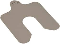 Made in USA - 20 Piece, 2 Inch Long x 2 Inch Wide x 0.001 Inch Thick, Slotted Shim Stock - Stainless Steel, 5/8 Inch Wide Slot - Exact Tooling
