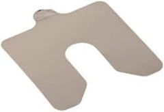 Made in USA - 20 Piece, 3 Inch Long x 3 Inch Wide x 0.001 Inch Thick, Slotted Shim Stock - Stainless Steel, 3/4 Inch Wide Slot - Exact Tooling