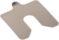 Made in USA - 20 Piece, 3 Inch Long x 3 Inch Wide x 0.002 Inch Thick, Slotted Shim Stock - Stainless Steel, 3/4 Inch Wide Slot - Exact Tooling