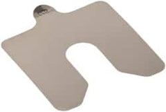 Made in USA - 20 Piece, 3 Inch Long x 3 Inch Wide x 0.002 Inch Thick, Slotted Shim Stock - Stainless Steel, 3/4 Inch Wide Slot - Exact Tooling