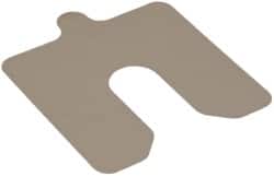 Made in USA - 20 Piece, 3 Inch Long x 3 Inch Wide x 0.005 Inch Thick, Slotted Shim Stock - Stainless Steel, 3/4 Inch Wide Slot - Exact Tooling