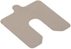 Made in USA - 20 Piece, 3 Inch Long x 3 Inch Wide x 0.01 Inch Thick, Slotted Shim Stock - Stainless Steel, 3/4 Inch Wide Slot - Exact Tooling