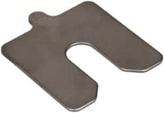 Made in USA - 5 Piece, 3 Inch Long x 3 Inch Wide x 0.1 Inch Thick, Slotted Shim Stock - Stainless Steel, 3/4 Inch Wide Slot - Exact Tooling