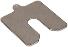 Made in USA - 5 Piece, 3 Inch Long x 3 Inch Wide x 0.125 Inch Thick, Slotted Shim Stock - Stainless Steel, 3/4 Inch Wide Slot - Exact Tooling