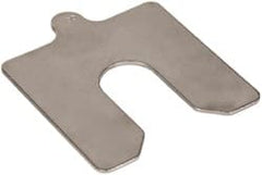 Made in USA - 5 Piece, 4 Inch Long x 4 Inch Wide x 0.1 Inch Thick, Slotted Shim Stock - Stainless Steel, 1-1/4 Inch Wide Slot - Exact Tooling