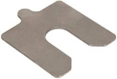Made in USA - 5 Piece, 4 Inch Long x 4 Inch Wide x 0.125 Inch Thick, Slotted Shim Stock - Stainless Steel, 1-1/4 Inch Wide Slot - Exact Tooling