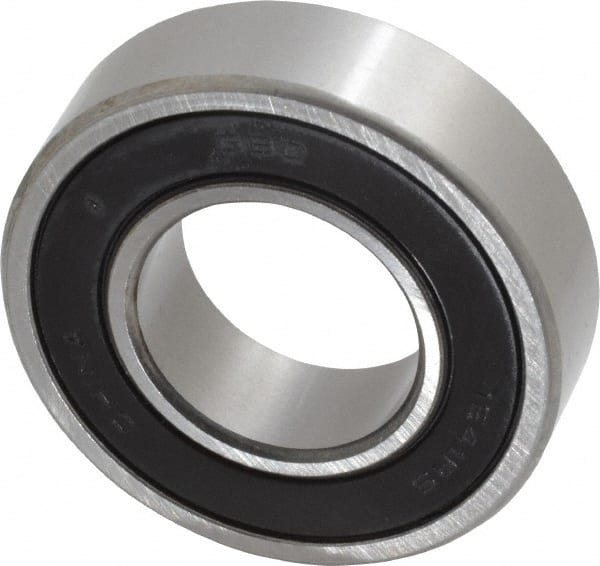 Value Collection - 1" Bore Diam, 2" OD, Double Seal Semi Ground Extra Light Radial Ball Bearing - 9/16" Wide, 1 Row, Round Bore, 1,565 Lb Static Capacity, 2,914 Lb Dynamic Capacity - Exact Tooling