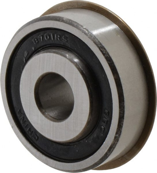 Value Collection - 1/2" Bore Diam, 1-3/4" OD, Double Seal Semi Ground Extra Light Radial Ball Bearing - 1 Row, Round Bore, 707 Lb Static Capacity, 1,366 Lb Dynamic Capacity - Exact Tooling