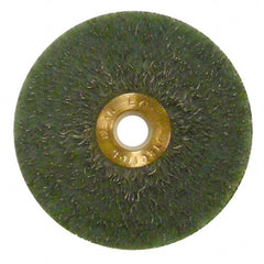 Anderson - 3" OD, 1/2" Arbor Hole, Crimped Steel Wheel Brush - 1/4" Face Width, 1" Trim Length, 0.014" Filament Diam, 20,000 RPM - Exact Tooling