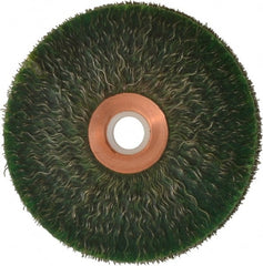Anderson - 3" OD, 1/2" Arbor Hole, Crimped Steel Wheel Brush - 1/4" Face Width, 1" Trim Length, 0.0118" Filament Diam, 20,000 RPM - Exact Tooling