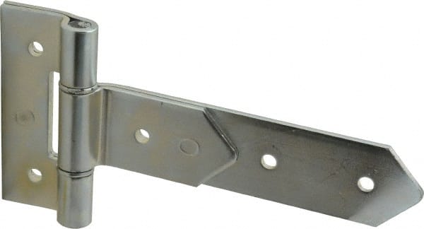Made in USA - 8" Long x 2" Wide, Hinge - Zinc, Zinc Plated Finish - Exact Tooling