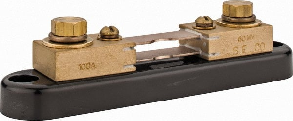 Simpson Electric - Panel Meter Portable Shunt - 100, 50 mV Drop, Screw Terminal, For Use with Falcon Series 200 mVDC Meters - Exact Tooling