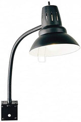 Electrix - 22 Inch, Gooseneck, Bracket Mounted, Incandescent, Black, General Purpose Task Light - 100 Watt, Nonmagnifying - Exact Tooling