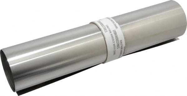 Made in USA - 50 Inch Long x 12 Inch Wide x 0.008 Inch Thick, Roll Shim Stock - Stainless Steel - Exact Tooling
