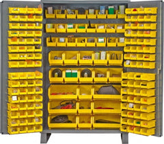 Durham - 171 Bin Storage Cabinet - Steel, 48" Wide x 24" Deep x 78" High, Gray - Exact Tooling