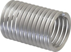 Heli-Coil - 3/4-10 UNC, 1-1/2" OAL, Free Running Helical Insert - 13 Free Coils, Tanged, 304 Stainless Steel, Bright Finish, 2D Insert Length - Exact Tooling
