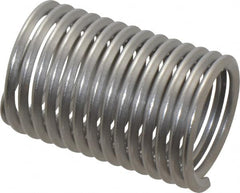 Heli-Coil - 1-8 UNC, 2" OAL, Free Running Helical Insert - 14 Free Coils, Tanged, 304 Stainless Steel, Bright Finish, 2D Insert Length - Exact Tooling