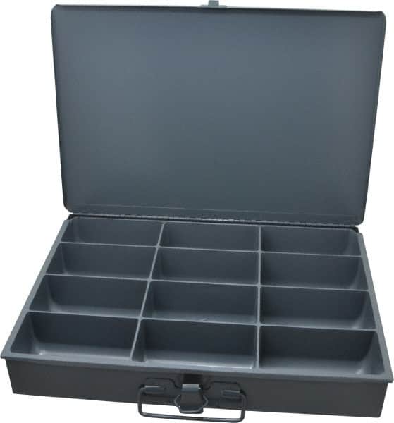 Durham - 12 Compartment Small Steel Storage Drawer - 13-3/8 Inches Wide x 9-1/4 Inches Deep - Exact Tooling