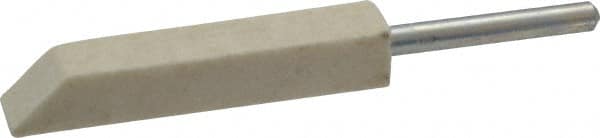 Made in USA - 1/4" Diam, 1/8" Shank Diam, Taper Shaped Mounted Bob - Hard Density, 1/4" Head Length, 1-1/2" Shank Length, Wool Felt, for Reciprocating Tools - Exact Tooling