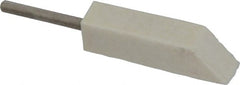Made in USA - 3/8" Diam, 1/8" Shank Diam, Taper Shaped Mounted Bob - Medium Density, 1-1/2" Head Length, 1-1/2" Shank Length, Wool Felt, for Reciprocating Tools - Exact Tooling