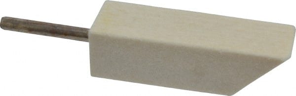 Made in USA - 1/2" Diam, 1/8" Shank Diam, Taper Shaped Mounted Bob - Hard Density, 1/2" Head Length, 1-1/2" Shank Length, Wool Felt, for Reciprocating Tools - Exact Tooling