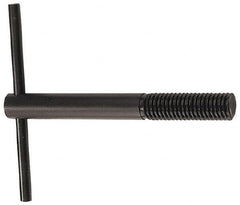 Heli-Coil - 9/16-12, Free-Running & Locking Insert Compatible, Mandrel Thread Insert Hand Installation Tool - Type III Threaded Mandrel, UNC Thread, 4-7/8" OAL, 4" Spinner Diam, 9/16-12 Insert Internal Thread - Exact Tooling