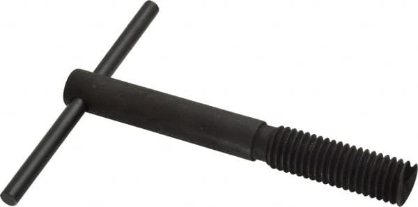 Heli-Coil - 5/8-11, Free-Running & Locking Insert Compatible, Mandrel Thread Insert Hand Installation Tool - Type III Threaded Mandrel, UNC Thread, 4-7/8" OAL, 4" Spinner Diam, 5/8-11 Insert Internal Thread - Exact Tooling