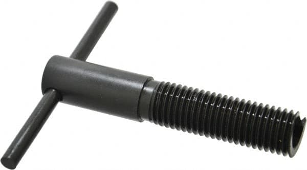 Heli-Coil - 7/8-9, Free-Running & Locking Insert Compatible, Mandrel Thread Insert Hand Installation Tool - Type III Threaded Mandrel, UNC Thread, 4-7/8" OAL, 4-1/2" Spinner Diam, 7/8-9 Insert Internal Thread - Exact Tooling
