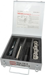 Heli-Coil - 6 Inserts, 7/8-9 UNC, Thread Repair Kit - 1.312" Insert Length - Exact Tooling