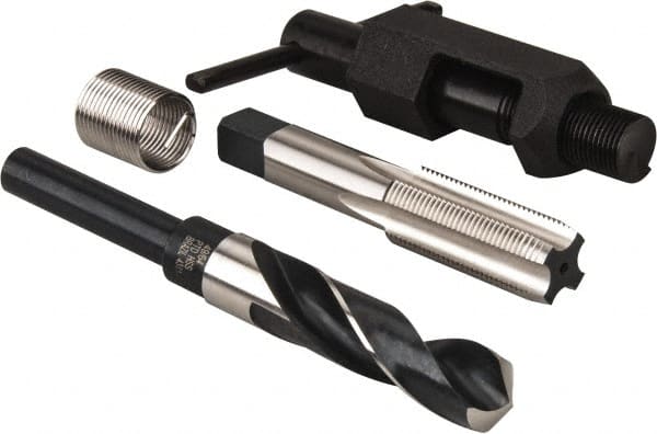 Heli-Coil - 4 Inserts, 3/4-16 UNF, Thread Repair Kit - 1.125" Insert Length - Exact Tooling