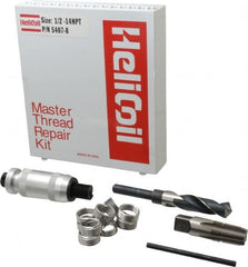 Heli-Coil - 10 Inserts, 1/2-14, Thread Repair Kit - Includes Drill, Installation Tool and Tap - Exact Tooling