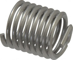 Heli-Coil - 9/16-12 UNC, 0.844" OAL, Free Running Helical Insert - 8-1/4 Free Coils, Tanged, Stainless Steel, Bright Finish, 1-1/2D Insert Length - Exact Tooling