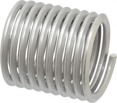 Heli-Coil - 1-1/8 - 7 UNC, 1.688" OAL, Free Running Helical Insert - 9-7/8 Free Coils, Tanged, Stainless Steel, Bright Finish, 1-1/2D Insert Length - Exact Tooling