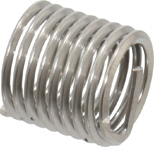 Heli-Coil - 5/16-24 UNF, 0.469" OAL, Free Running Helical Insert - 8-7/8 Free Coils, Tanged, Stainless Steel, Bright Finish, 1-1/2D Insert Length - Exact Tooling