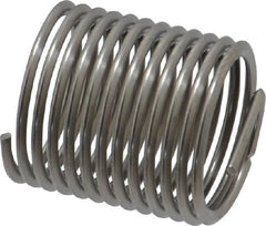 Heli-Coil - 1/2-20 UNF, 3/4" OAL, Free Running Helical Insert - 12-3/8 Free Coils, Tanged, Stainless Steel, Bright Finish, 1-1/2D Insert Length - Exact Tooling