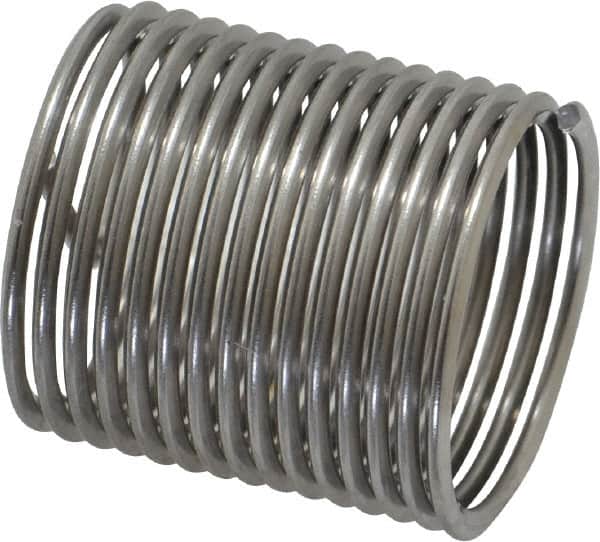 Heli-Coil - 3/4-16 UNF, 1-1/8" OAL, Free Running Helical Insert - 15-1/8 Free Coils, Tanged, Stainless Steel, Bright Finish, 1-1/2D Insert Length - Exact Tooling