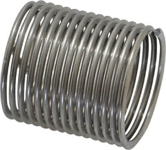 Heli-Coil - 3/4-16 UNF, 1-1/8" OAL, Free Running Helical Insert - 15-1/8 Free Coils, Tanged, Stainless Steel, Bright Finish, 1-1/2D Insert Length - Exact Tooling