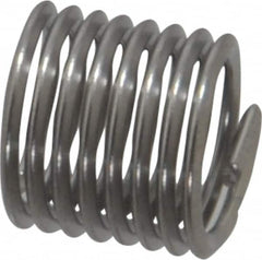Heli-Coil - M7x1.00 Metric Coarse, 10.5mm OAL, Free Running Helical Insert - 8 Free Coils, Tanged, Stainless Steel, Bright Finish, 1-1/2D Insert Length - Exact Tooling