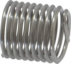 Heli-Coil - M8x1.00 Metric Fine, 12mm OAL, Free Running Helical Insert - 9-3/8 Free Coils, Tanged, Stainless Steel, Bright Finish, 1-1/2D Insert Length - Exact Tooling