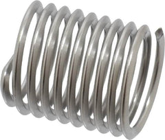 Heli-Coil - M10x1.25 Metric Fine, 15mm OAL, Free Running Helical Insert - 9-1/2 Free Coils, Tanged, Stainless Steel, Bright Finish, 1-1/2D Insert Length - Exact Tooling