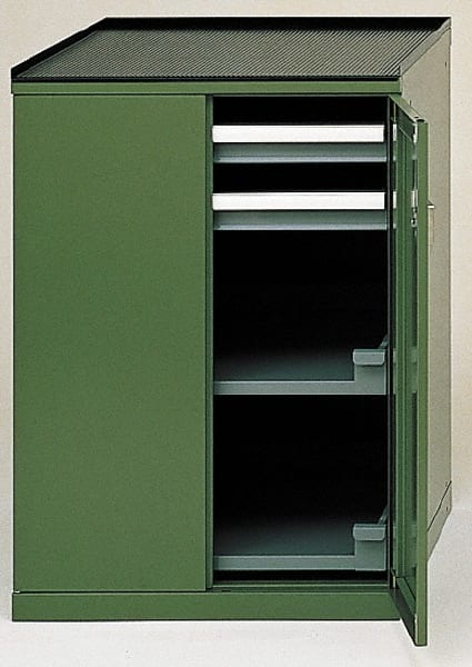 LISTA - 2 Drawer Machine Accessory Cabinet - 28-1/4 Inches Wide x 39-3/8 Inches High x 29-1/2 Inches Deep, 5,000 Lbs. Load Capacity - Exact Tooling
