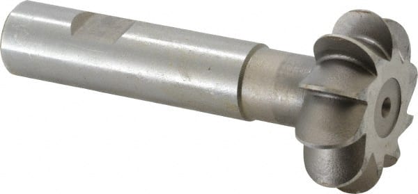 Whitney Tool Co. - 5/16" Radius, 11/16" Circle Diam, 1-3/4" Cutter Diam, Shank Connection, Convex Radius Cutter - 3/4" Shank Diam, 4" OAL, High Speed Steel, Uncoated, Profile Ground, 10 Teeth, Weldon Flat - Exact Tooling